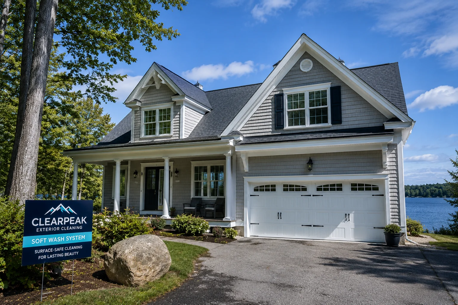 Completed residential exterior cleaning project in Arkansas