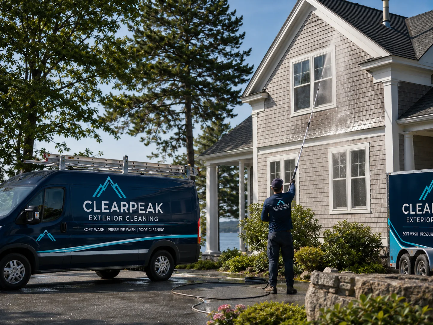 Professional house washing at a Arkansas residential property
